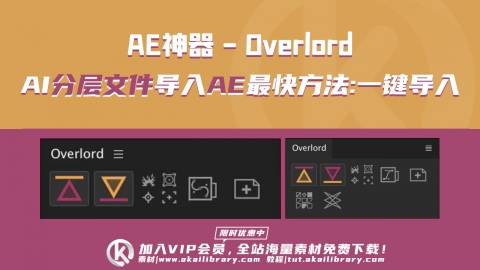 AE扩展预设脚本-AI矢量分层文件一键导入AE-Overlord V1.22-附中文字幕使用教程