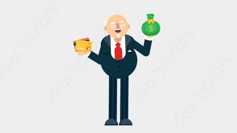 AE模板-BOSS 06 Comparison商人老板比较对比扁平商务商业人物职业角色