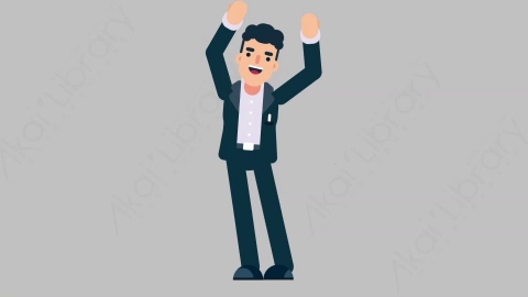 AE模板-OFFICE MANAGER 10 Dance 2商业办公室主管跳舞舞蹈扁平人物商务角色