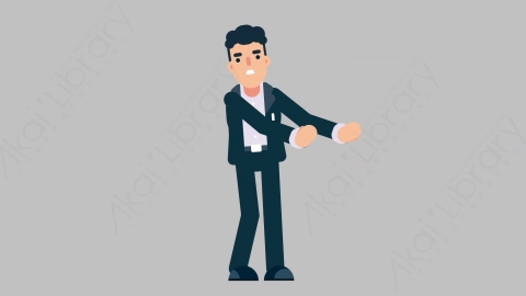 AE模板-OFFICE MANAGER 11 Defense商业办公室主管防御防守扁平人物商务角色