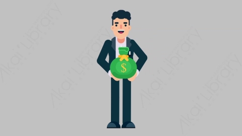 AE模板-OFFICE MANAGER 19 Giving商业办公室主管给予赠送扁平人物商务角色