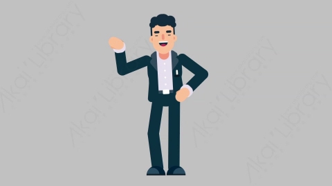 AE模板-OFFICE MANAGER 66 Metro Ride商业办公室主管乘地铁扁平人物商务角色