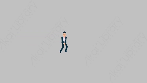 AE模板-OFFICE MANAGER 76 Walk and Stop商业办公室主管行走和停止扁平人物商务角色