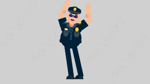 AE模板-POLICE 10 Dance 2警官警察跳舞舞蹈扁平人物职业角色