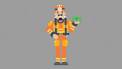 AE模板-FIREFIGHTER 17 Losing Money火警消防员赔钱亏损扁平人物职业角色