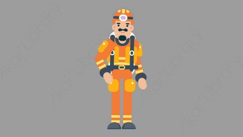 AE模板-FIREFIGHTER 44 Pushing Buttons火警消防员按钮按键扁平人物职业角色