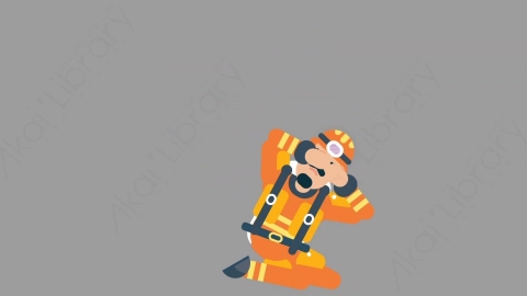 AE模板-FIREFIGHTER 49 Ruined火警消防员哭泣难过扁平人物职业角色