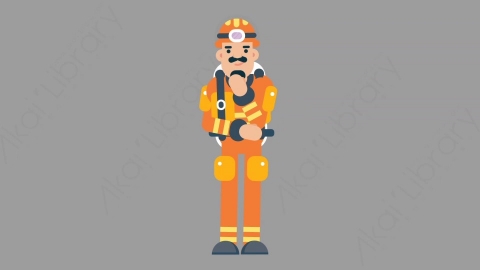 AE模板-FIREFIGHTER 71 Thinking 2火警消防员思考考虑扁平人物职业角色
