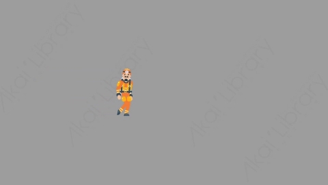 AE模板-FIREFIGHTER 76 Walk and Stop火警消防员行走和停止扁平人物职业角色
