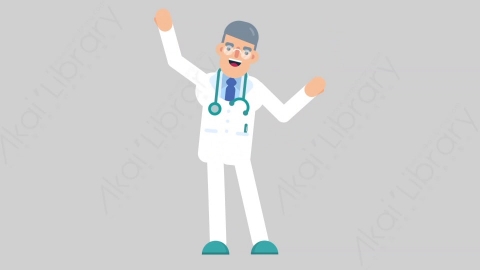 AE模板-DOCTOR 09 Dance 1医生大夫跳舞舞蹈扁平医学医疗科技人物职业角色