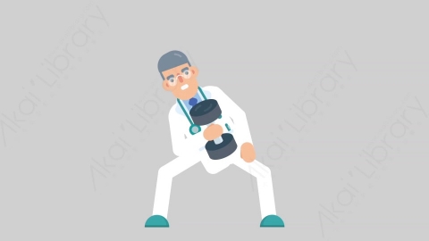 AE模板-DOCTOR 14 Exercise医生大夫锻炼运动扁平医学医疗科技人物职业角色