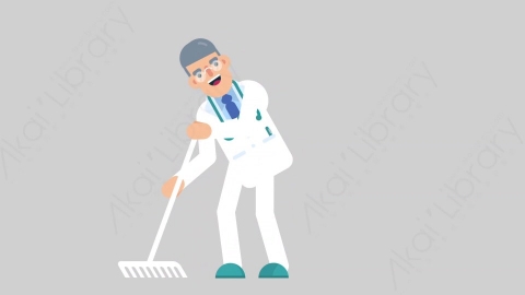AE模板-DOCTOR 15 Farmer医生大夫干农活扁平医学医疗科技人物职业角色