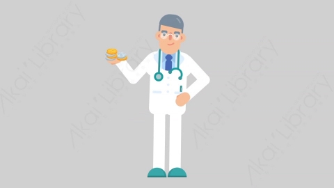 AE模板-DOCTOR 36 Offer医生大夫提供供应扁平医学医疗科技人物职业角色