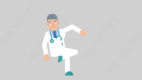 AE模板-DOCTOR 46 Relax 2医生大夫放松扁平医学医疗科技人物职业角色