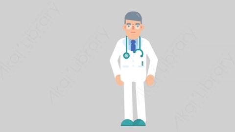 AE模板-DOCTOR 59 Stabbed医生大夫被刺伤扁平医学医疗科技人物职业角色