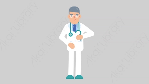 AE模板-DOCTOR 71 Thinking 2医生大夫思考考虑扁平医学医疗科技人物职业角色