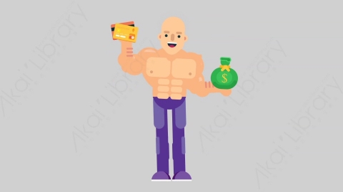 AE模板-FITNESS 06 Comparison健身房肌肉男比较对比扁平人物日常角色