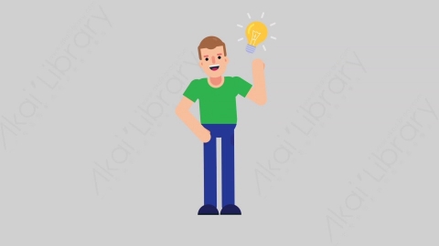 AE模板-NORMIE 28 Idea懒散休闲男士有主意想法扁平人物日常角色