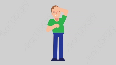 AE模板-NORMIE 50 Stressed Out懒散休闲男士压力过大心力交瘁扁平人物日常角色