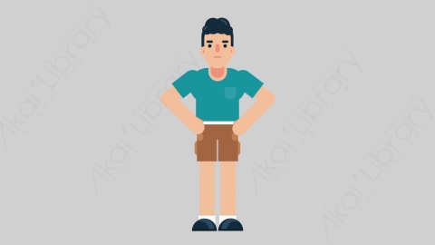 AE模板-NORMIE-2 35 No懒散休闲男士否认扁平人物日常角色