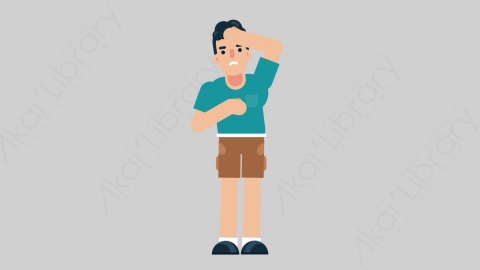 AE模板-NORMIE-2 50 Stressed Out懒散休闲男士压力过大心力交瘁扁平人物日常角色