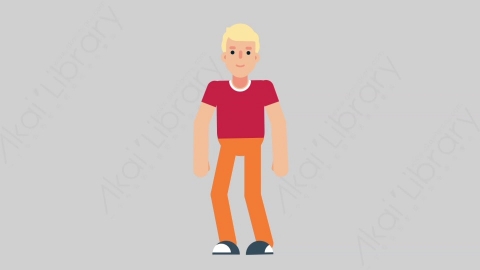 AE模板-NORMIE-3 29 Introduction懒散休闲男士介绍简介扁平人物日常角色