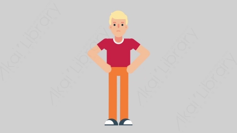 AE模板-NORMIE-3 35 No懒散休闲男士否认扁平人物日常角色