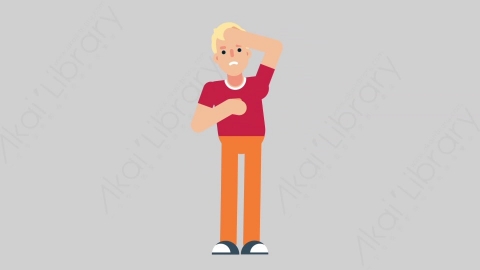 AE模板-NORMIE-3 50 Stressed Out懒散休闲男士压力过大心力交瘁扁平人物日常角色