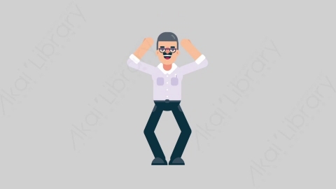AE模板-TEACHER 26 Cheering学校课堂教师老师欢呼喝彩扁平人物职业角色