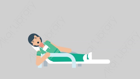 AE模板-WOMAN NURSE 48 Relax 4医疗科技女性医生护士放松扁平人物职业角色
