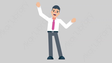 AE模板-NORMIE-4 09 Dance 1休闲企业商业男士跳舞舞蹈扁平人物商务角色