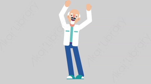 AE模板-OLD SCIENTIST 10 Dance 2科学家科研人员跳舞舞蹈扁平人物职业角色