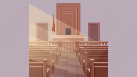 图片素材-扁平法院法庭市政府建筑物-5