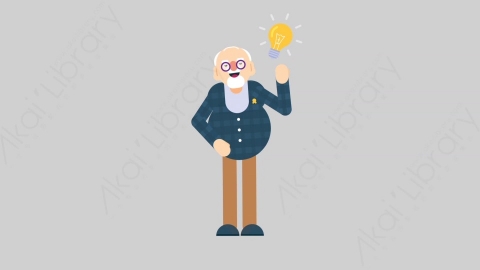 AE模板-OLD 28 Idea老年人老人家有主意想法扁平人物日常角色
