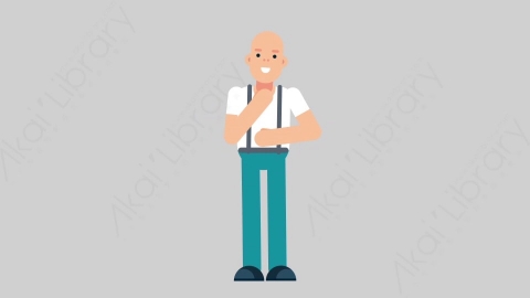 AE模板-SIMPLE 72 Tie简单随性男性整理领带扁平人物日常角色