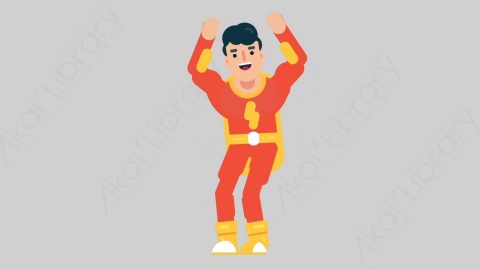 AE模板-SUPERHERO 10 Dance 2超级英雄跳舞舞蹈扁平人物日常角色
