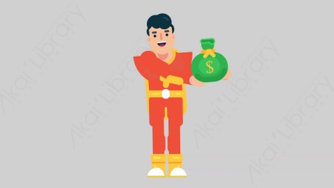 AE模板-SUPERHERO 19 Giving超级英雄给予赠送扁平人物日常角色