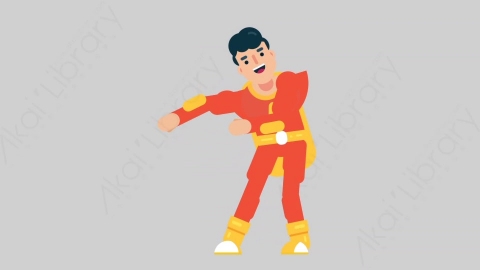AE模板-SUPERHERO 29 Introduction超级英雄介绍简介扁平人物日常角色