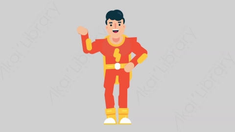 AE模板-SUPERHERO 66 Metro Ride超级英雄乘地铁扁平人物日常角色