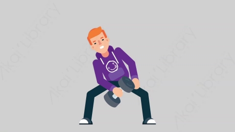 AE模板-TEEN 14 Exercise年轻人青少年锻炼运动扁平人物日常角色