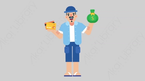 AE模板-VACATION-2 06 Comparison假期休假度假男性比较对比扁平人物日常角色