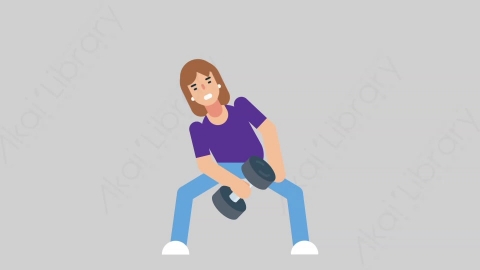 AE模板-WOMAN NORMIE 14 Exercise懒散休闲女性锻炼运动扁平人物日常角色