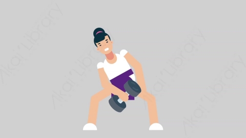 AE模板-WOMAN NORMIE-2 14 Exercise懒散休闲女性锻炼运动扁平人物日常角色
