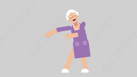 AE模板-WOMAN OLD 29 Introduction妇女老人介绍简介扁平人物日常角色