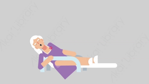 AE模板-WOMAN OLD 48 Relax 4妇女老人放松扁平人物日常角色