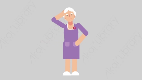 AE模板-WOMAN OLD 53 Scratching Head妇女老人抓头扁平人物日常角色
