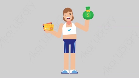 AE模板-WOMAN FITNESS 06 Comparison女性健身教练体育运动员比较对比扁平人物职业角色
