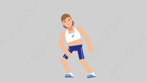 AE模板-WOMAN FITNESS 29 Introduction女性健身教练体育运动员介绍简介扁平人物职业角色