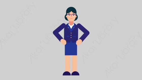AE模板-WOMAN BANKER 35 No女性商业银行家否认扁平人物商务角色