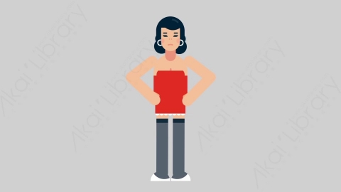 AE模板-WOMAN SEXY DRESS 35 No女性性感连衣裙裙子否认扁平人物日常角色